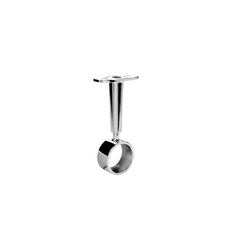 Lot de 1 support de barre de penderie D25 mm rond chrome 21.67 m