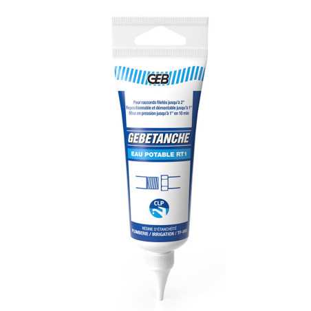 Pâte pour étanchéité Gebetanche RT1 eau potable 50ml