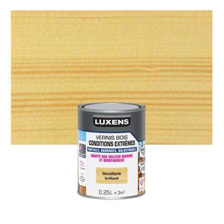Vernis pour bois extérieur LUXENS Conditions extrà?Âªmes incolore brillant 0.25 Litre -  - meilleure qualité