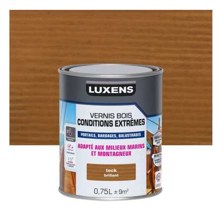 Vernis pour bois extérieur LUXENS Conditions extrà?Âªmes teck brillant 0.75 Litre -  - meilleure qualité