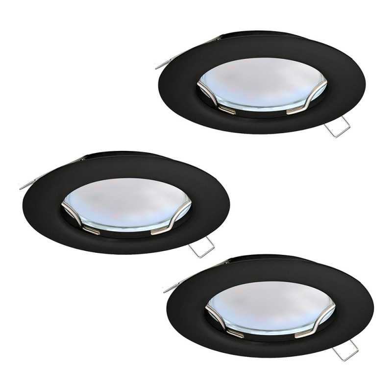 Spot encastrable PENETO NOIR GU10 38W 3000K