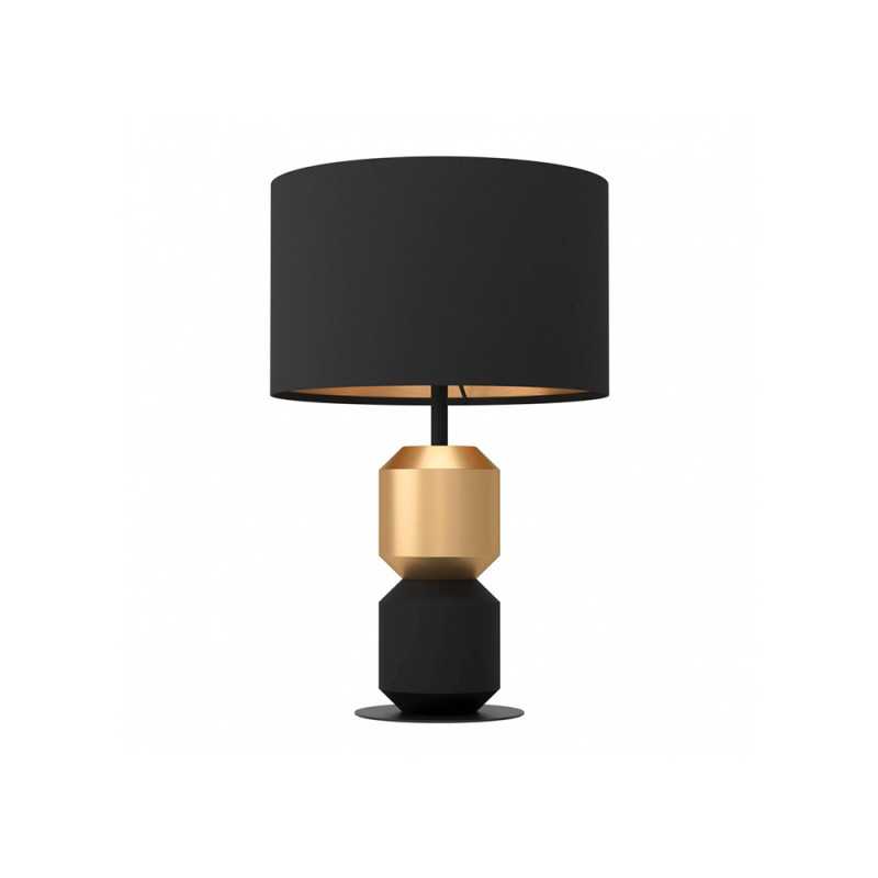 Lampe de table LAURIGNANO noir et doré 1XE27