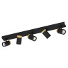 Spot CARTHAGENE bois et noir 5X45W GU10