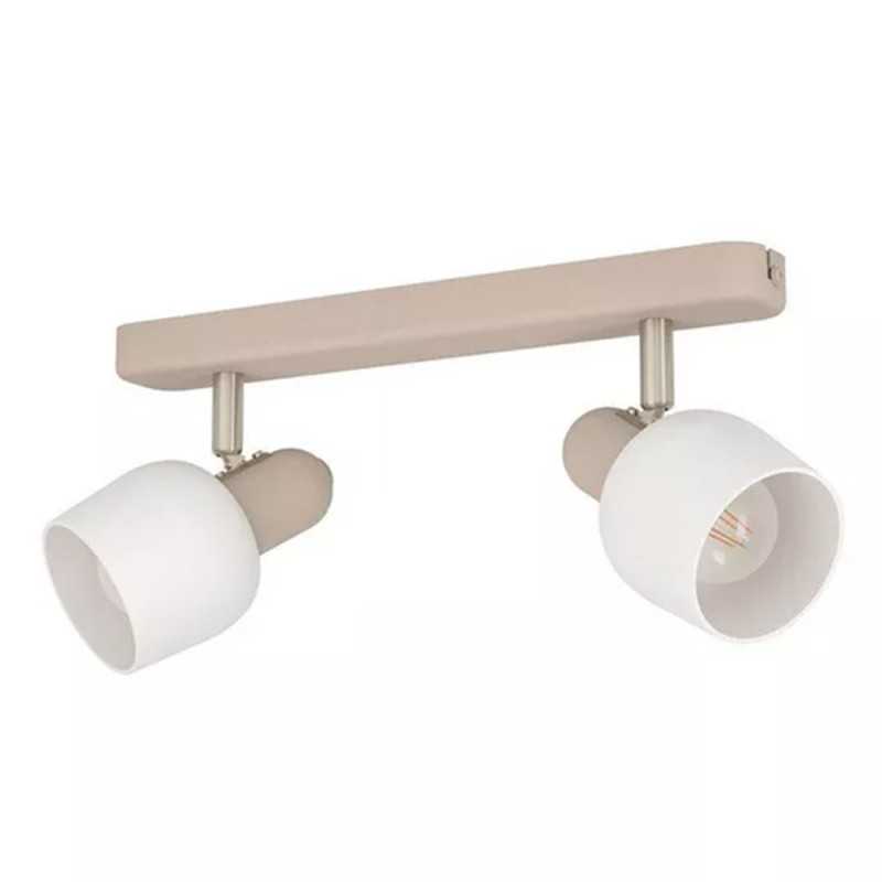 Spot CORATO sable nickel satiné E14 2X18W 230V