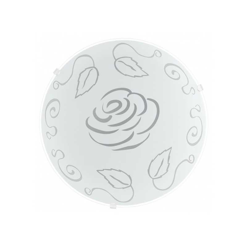 Plafonnier MARS 1 en verre blanc 1XE27 60W D.25cm