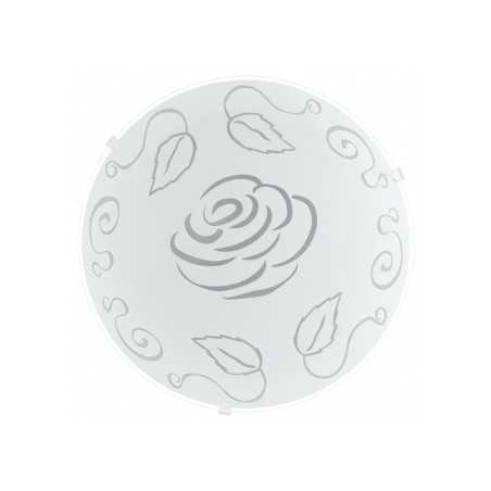 Plafonnier MARS 1 en verre blanc 1XE27 60W D.25cm