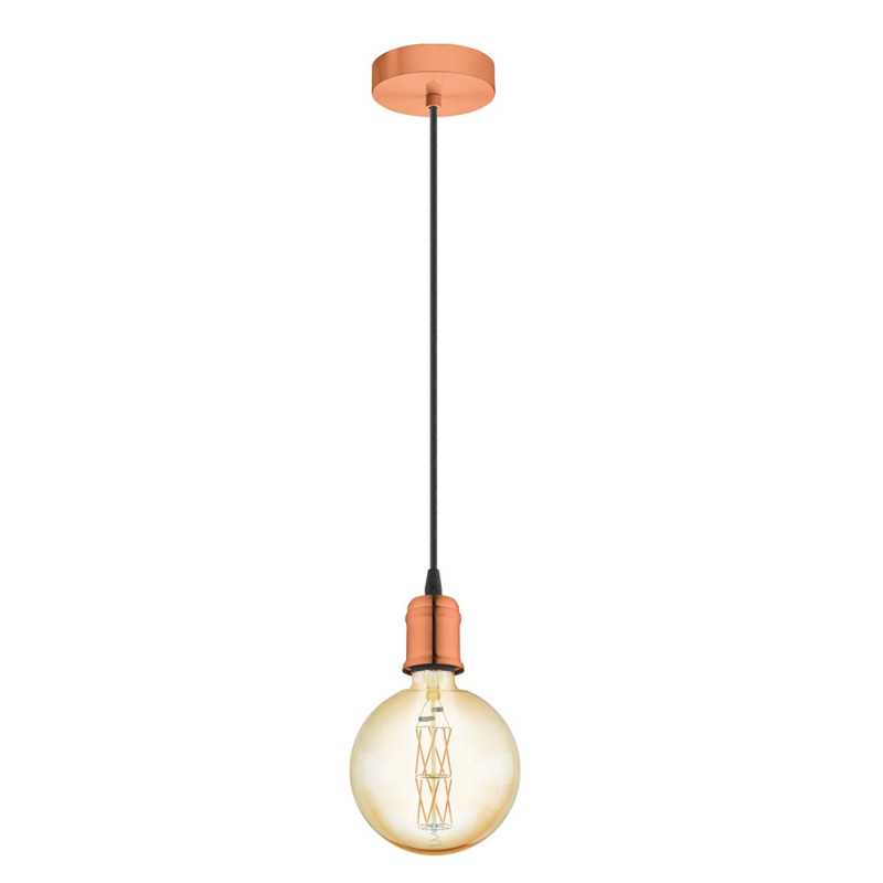 Suspension YORTHcuivre sans ampoule E27 60W d100 h2000
