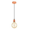 Suspension YORTHcuivre sans ampoule E27 60W d100 h2000
