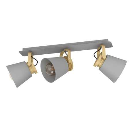Spot plafonnier TWICKEN en acier gris et or 3XE27 40W 230V