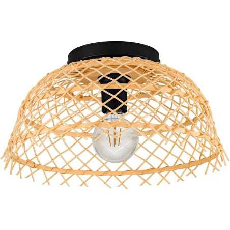Plafonnier AUSNBY en rotin naturel 1XE27 40W H25