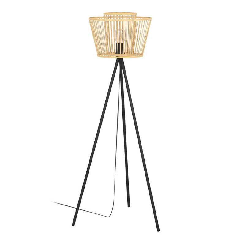 Lampadaire HYKEHAM en bambou 1XE27 40W