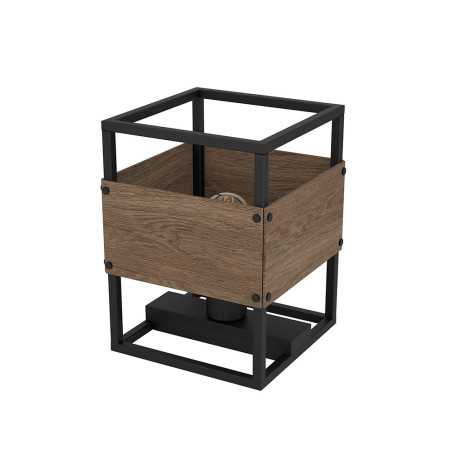 Lampe de table EVESHAM en bois marron 1XE27 40W