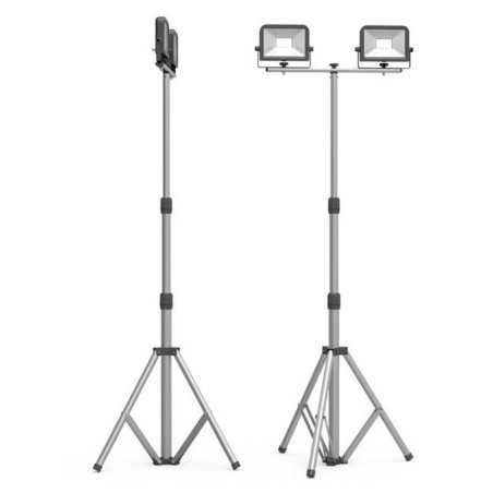 Projecteur de chaniter trepied filaire 2 tetes 700 lm 6500k Xanlite