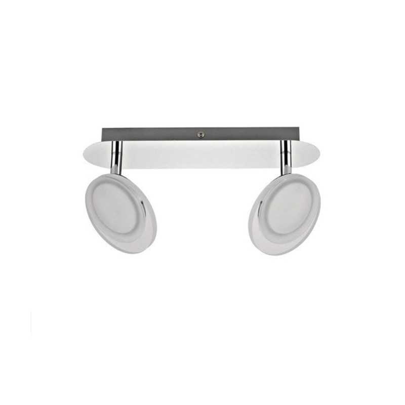 Rampe 2 spots led intégréemétal chrome Loob