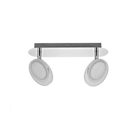 Rampe 2 spots led intégréemétal chrome Loob