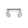 Rampe 2 spots led intégréemétal chrome Loob