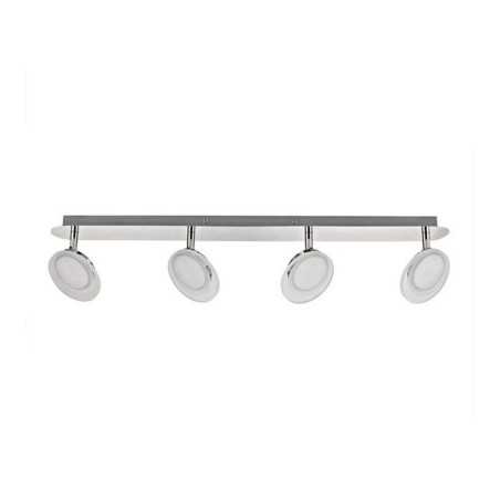 Rampe 4 spots led intégréemétal chrome Loob