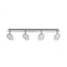 Rampe 4 spots led intégréemétal chrome Loob