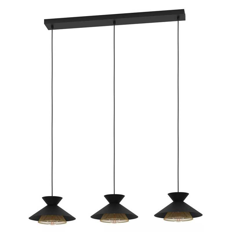 Suspension en acier noir et or GRIZEDALE3XE27 40W
