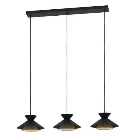 Suspension en acier noir et or GRIZEDALE3XE27 40W