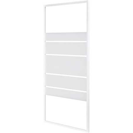 Paroi latérale en verre sérigraphié L.80cm Ep.4 Mm Blanc -  - meilleure qualité