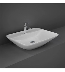 Vasque à poser pré persser variant blanc rectangle 55cm | Sanifer