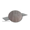 Tablette mélaminé 2500x500x18mm chene gris mat