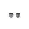 Lot de 2 raccords droits mâle 12 x 17mm chrome