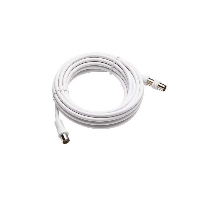 Cordon coaxial 95mm5m femelle-mâle+adaptateur mâle-mâle