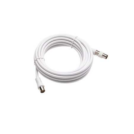 Cordon coaxial 95mm5m femelle-mâle+adaptateur mâle-mâle
