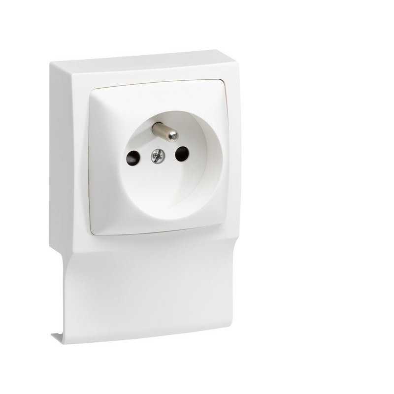 Adaptateur blanc pour moulure H. 10.2 X P.4.3 Cm