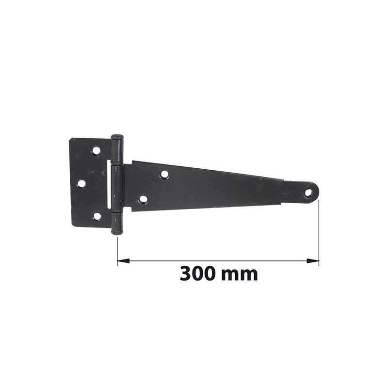 Penture Anglaise Axe Comp L300 Noir Acier Mat H.7 X L.340 X P.95 Mm