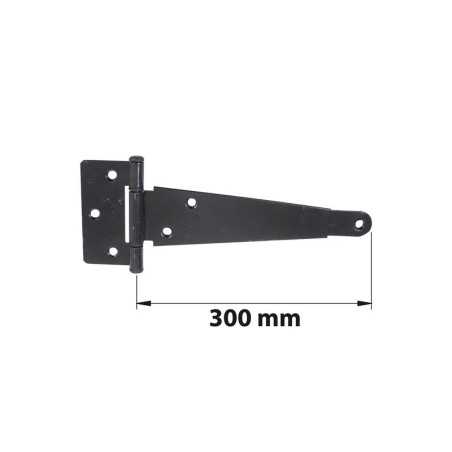 Penture Anglaise Axe Comp L300 Noir Acier Mat H.7 X L.340 X P.95 Mm