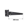 Penture Anglaise Axe Comp L300 Noir Acier Mat H.7 X L.340 X P.95 Mm