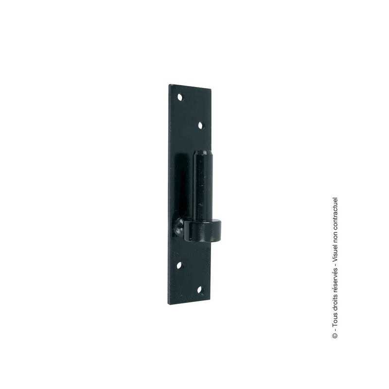 Gond platine bout carre D14 H180Mm Noir Acier Prépeint H.180X Diam.14 Mm