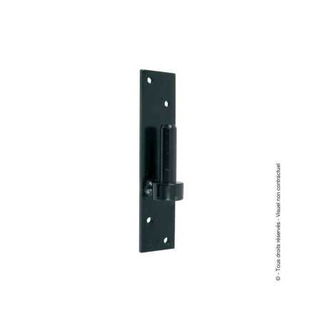 Gond platine bout carre D14 H180Mm Noir Acier Prépeint H.180X Diam.14 Mm