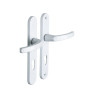 2 poignees de porte Baltic-beverly trou de cylindre aluminium entraxe 195 mm