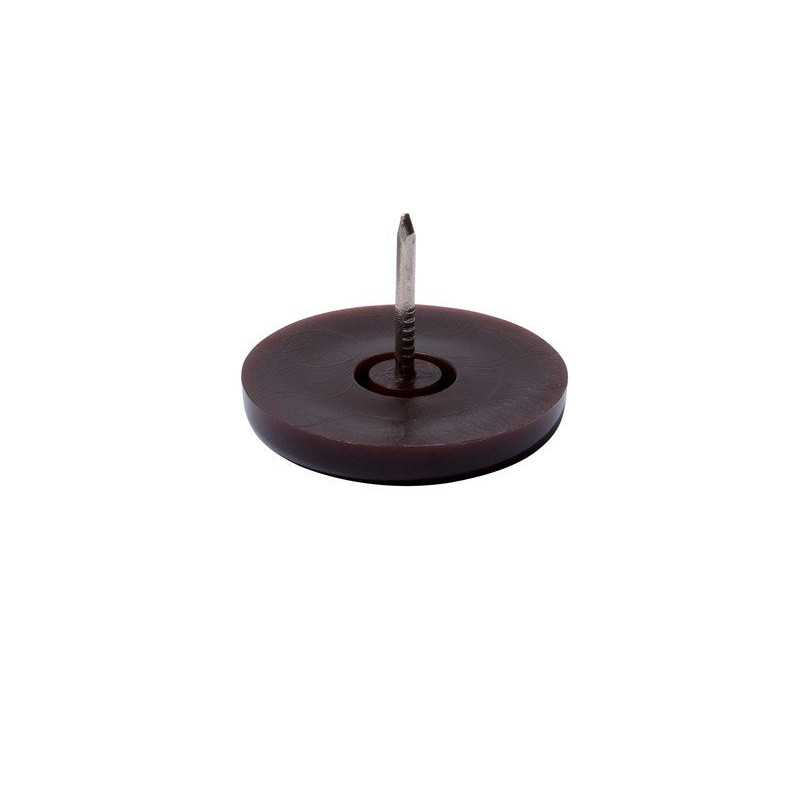 Lot de 4 patinsplastique à cloumarron 30mm