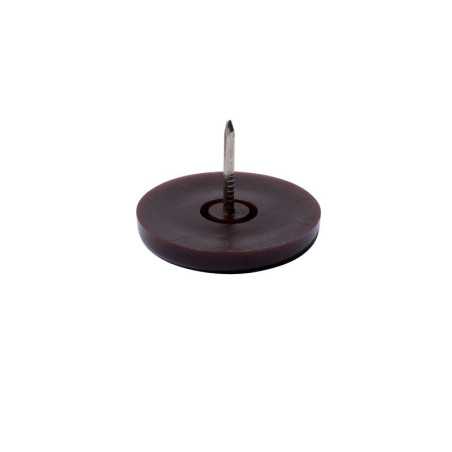 Lot de 4 patinsplastique à cloumarron 30mm