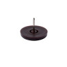 Lot de 4 patinsplastique à cloumarron 30mm