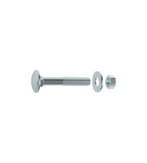 Lot de 2 boulons tête ronde et cou carré acier zinguéL.70 X Diam.8 Mm