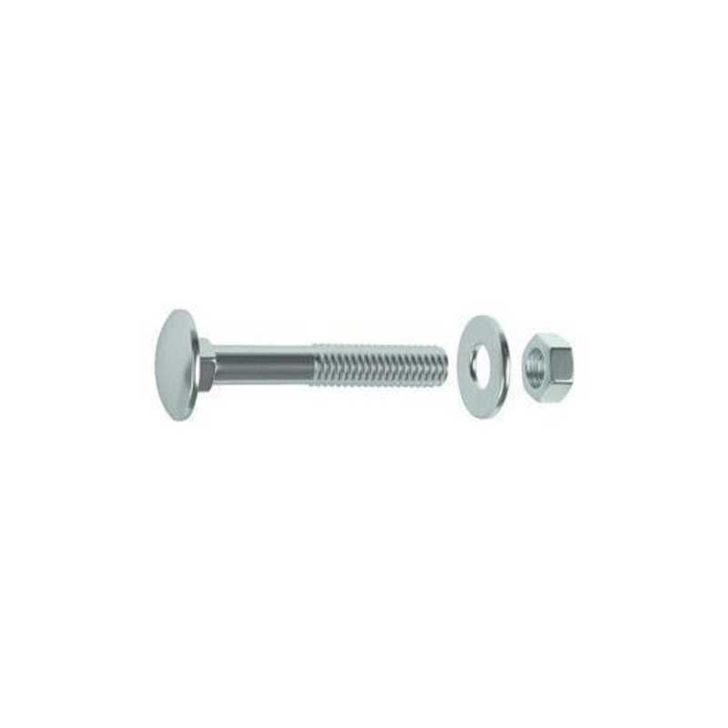 Lot de 2 boulons tête ronde et cou carré acier zinguéL.70 X Diam.8 Mm