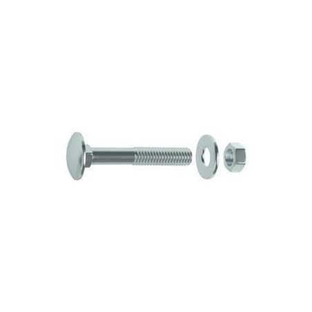 Lot de 2 boulons tête ronde et cou carré acier zinguéL.70 X Diam.8 Mm