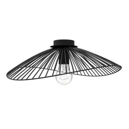 Plafonnier 1xE27 design métal noir SEYNAVE Kasteli D.45 cm