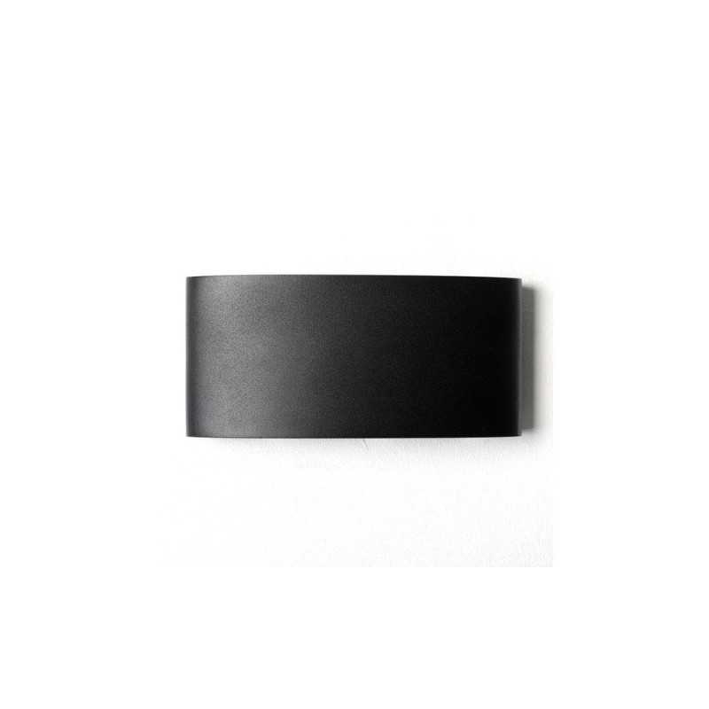 Applique design aluminium noir led intégrée lussiol Squeezy