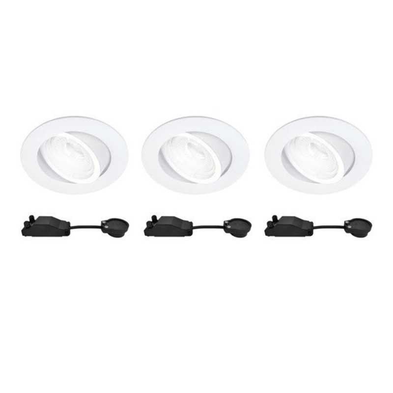 Spots encastrable led BAMA rond 4000K GU10 blanc classe A lot de 3 Inspire