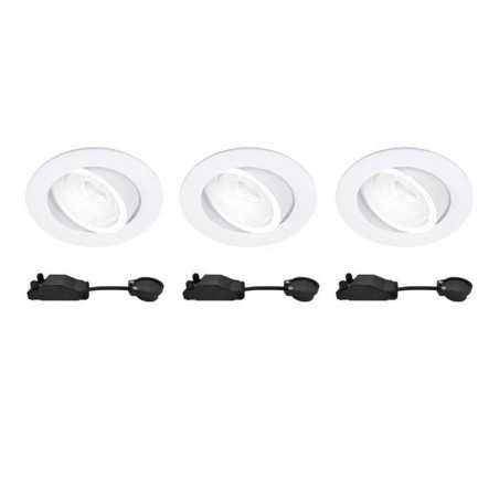 Spots encastrable led BAMA rond 4000K GU10 blanc classe A lot de 3 Inspire