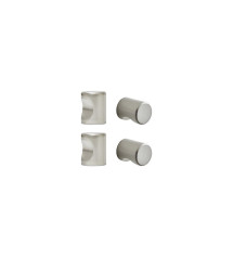 Lot de 4 boutons de meuble Omna nickel brossé