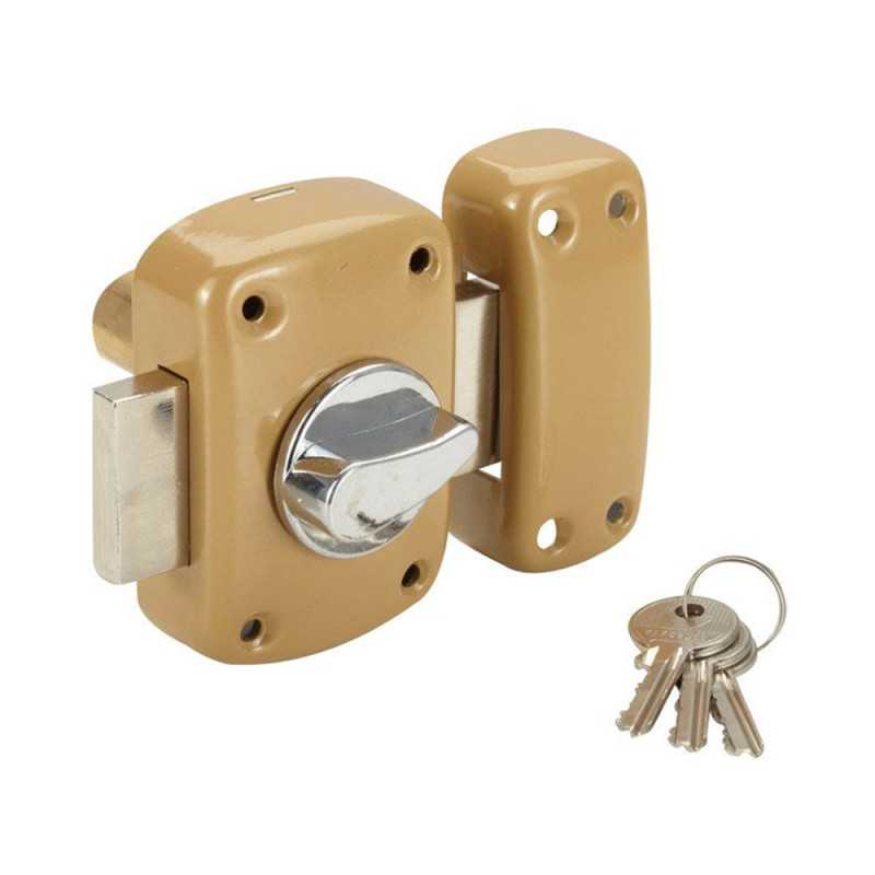 Lot de 2 verrous bouton - cylindre 45 Mm Standers Diam. 21 5 Goupilles
