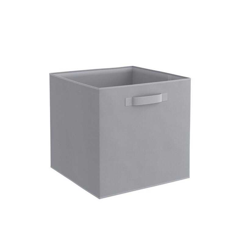 Panier de rangement gris H.31 x l.31 x P.31 cm